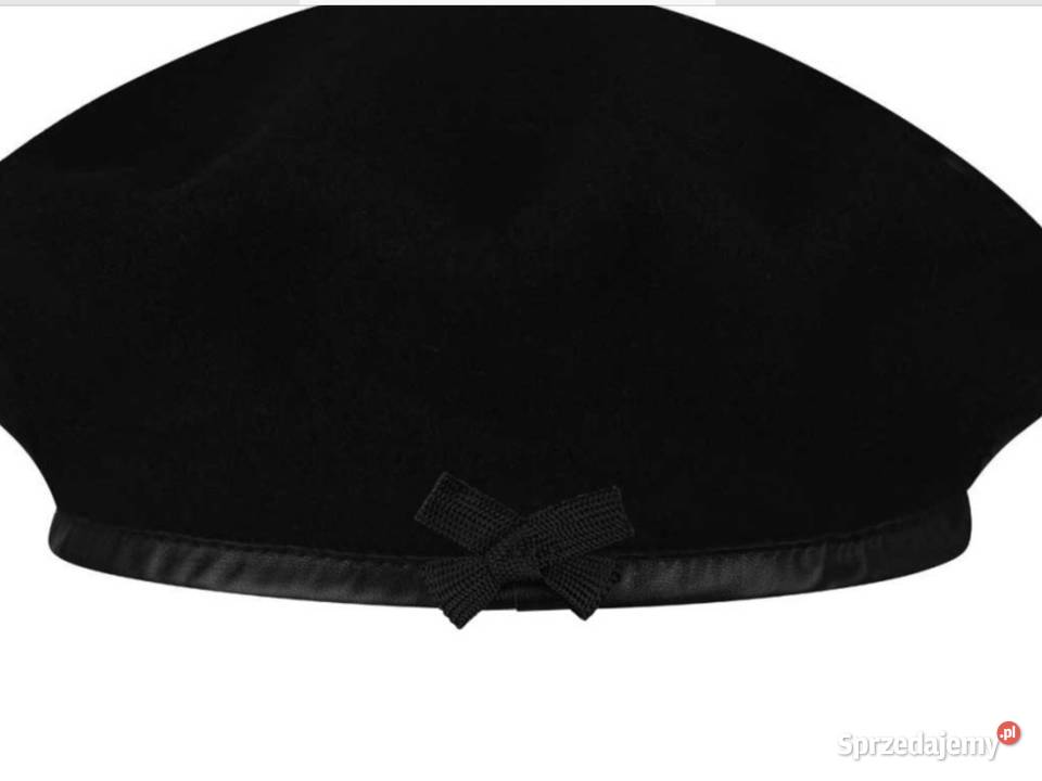 Beret Wełniany Czarny Damski KANGOL S SM Wełna Nowa Sól
