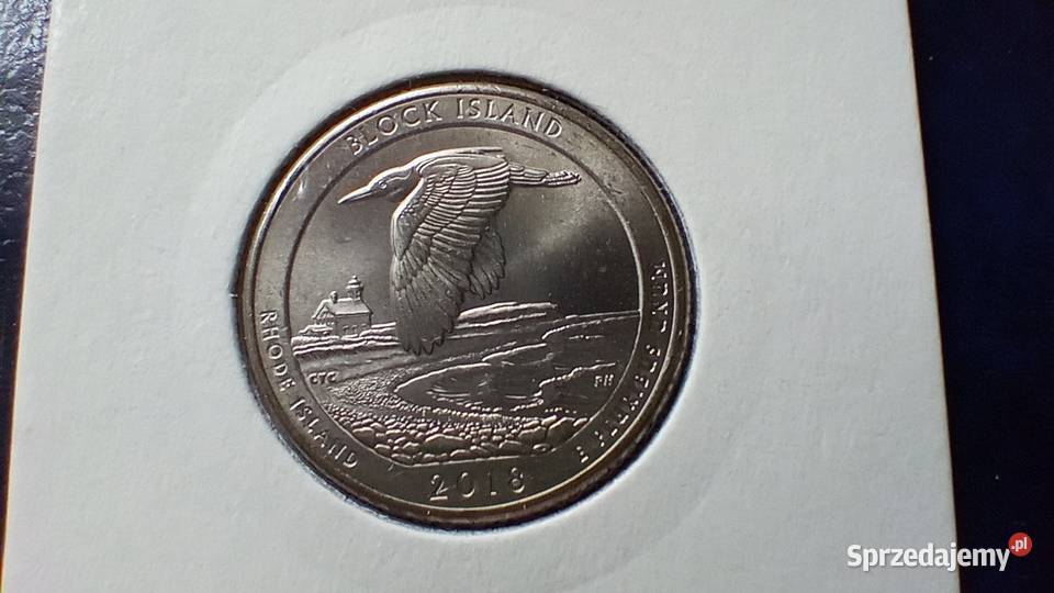 Stare monety 14 dolar 2018 P Block Island USA Lesko