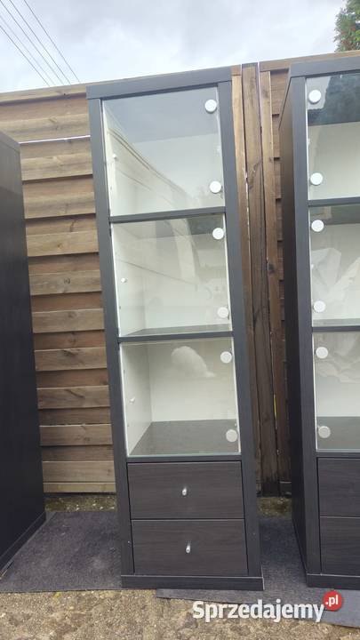 Komplet IKEA Kallax czarnobrąz regał 4x3 4x2 4x1