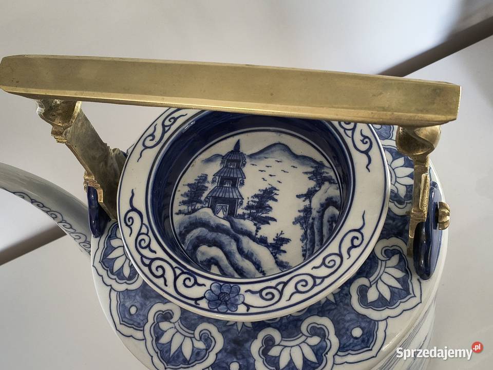 Dzban dekoracyjny porcelit wypalany szkliwiony Figurki i rzeźby zachodniopomorskie Szczecin