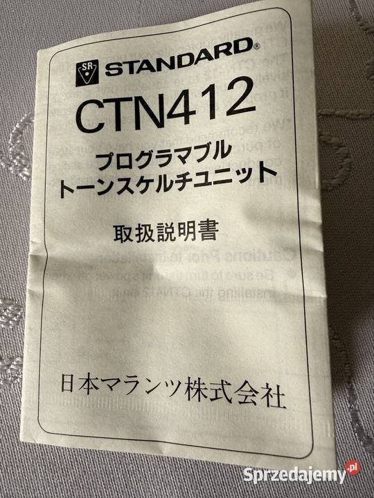 Standard CTN412 Tone Squelch Made in Japan Karta Czerwionka-Leszczyny