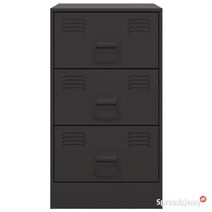 Szafki nocne 2 czarne 345x39x62 stal WM841776 Nocne Warszawa