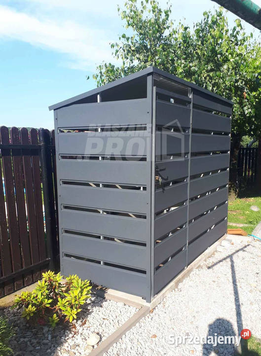 Wiata śmietnikowa spad tył 25x06m Antracyt Bełchatów