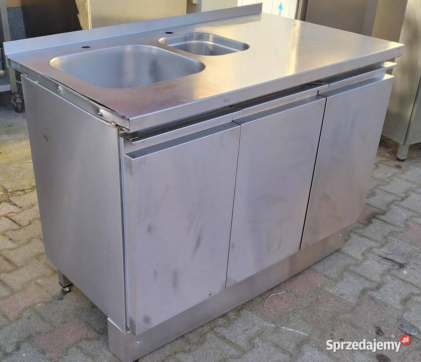 Zlew gastronomiczny zabudowany z szufladą