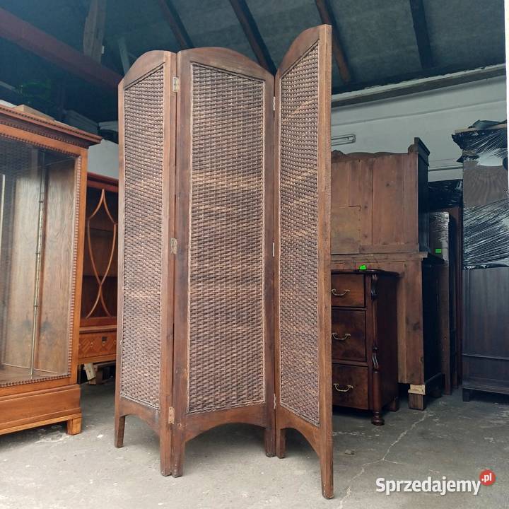 Drewniany parawan obustronny 3częściowy Meble Suchorzew