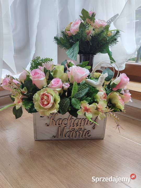 Kochanej Mamie zestaw na grób z dedykacją Sosnowiec