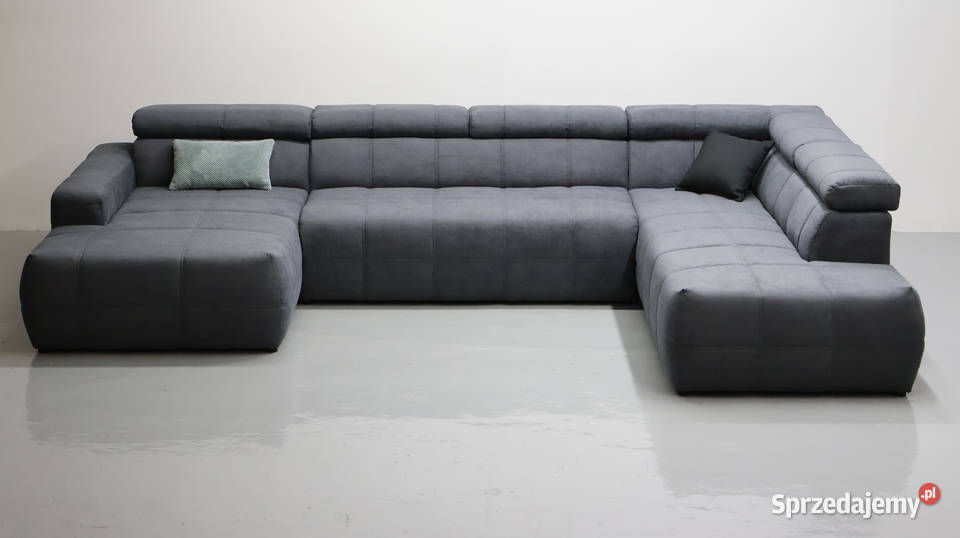 TNH WIelkie U regulowane zagłówki popielaty 359cm