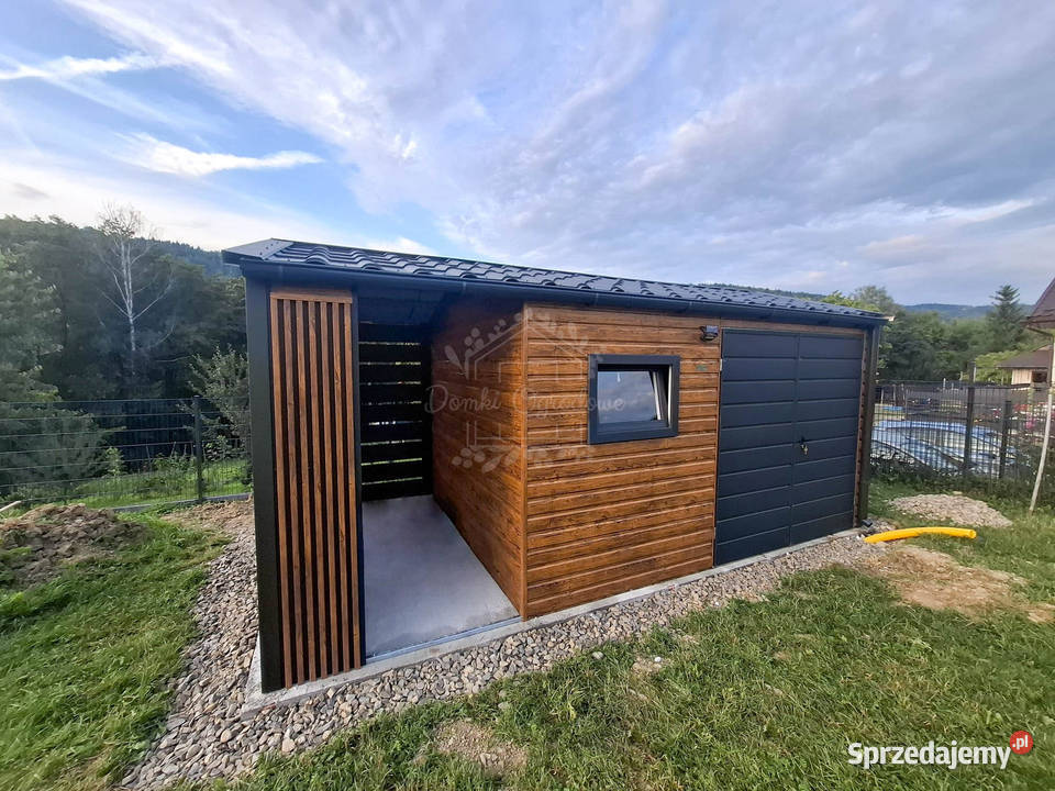 Schowek domek ogrodowy 4x25m wiata drewnopodobny Białogard
