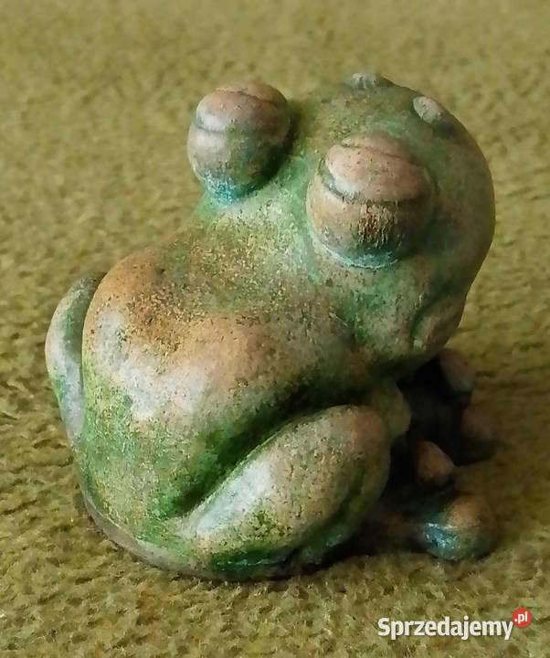 Żaba figurka ceramiczna unikat vintage PRL Rękodzieło Katowice