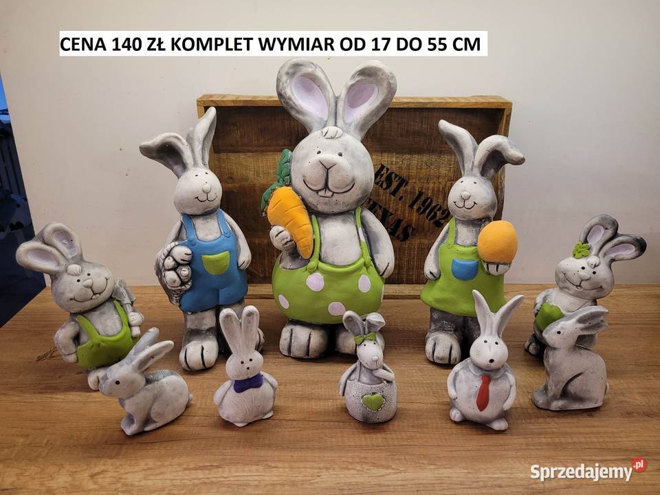 króliczek wielkanocny zajączek gipsowy dekoracja dolnośląskie Wrocław