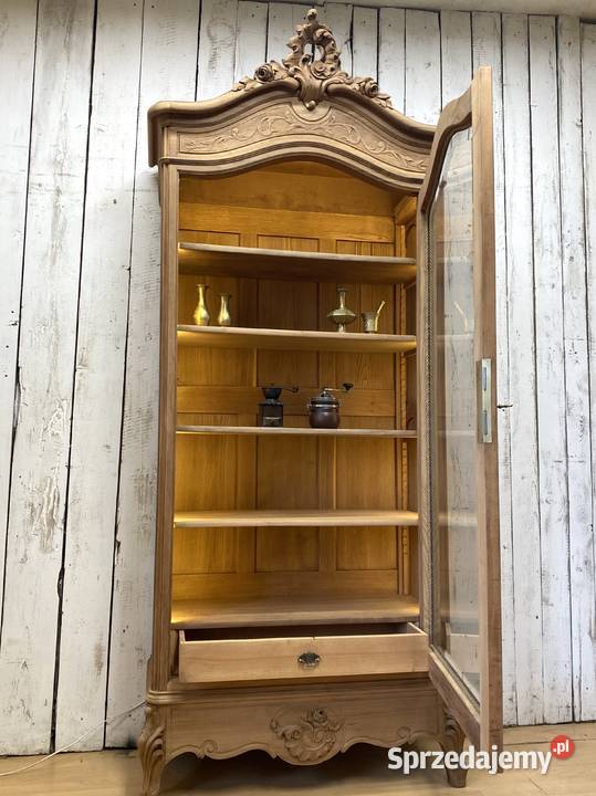 BIBLIOTEKA witryna oczyszczona Ludwik XV Francja 47cm Poznań