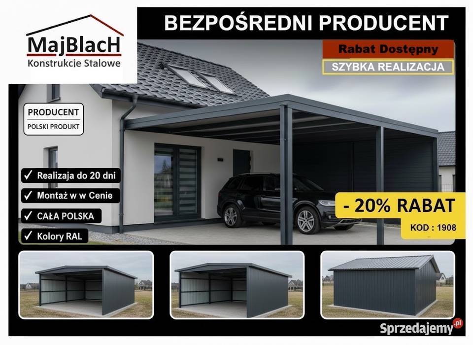 A90Altana Ogrodowa Zadaszenie do domu WIATA Chełm