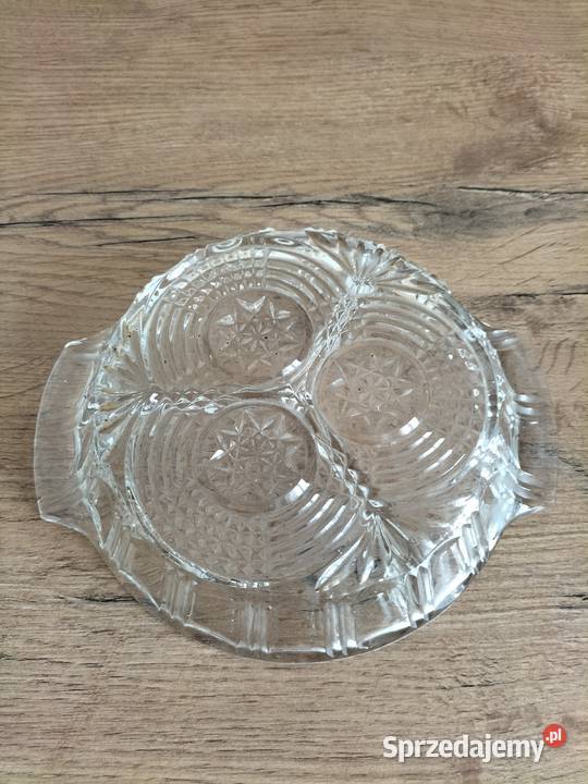 ORGINAŁ PIĘKNA ZABYTKOWA KRYSZTAŁOWA paterka dolnośląskie Wrocław