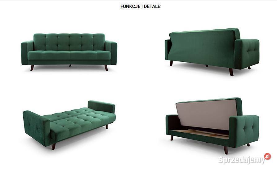 Kanapa Lizbona z funckją spania kolory do wyboru Poznań