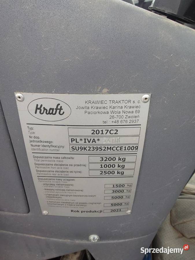 Ciągnik sadowniczy 135 szer Kraft c2 Czerniewice
