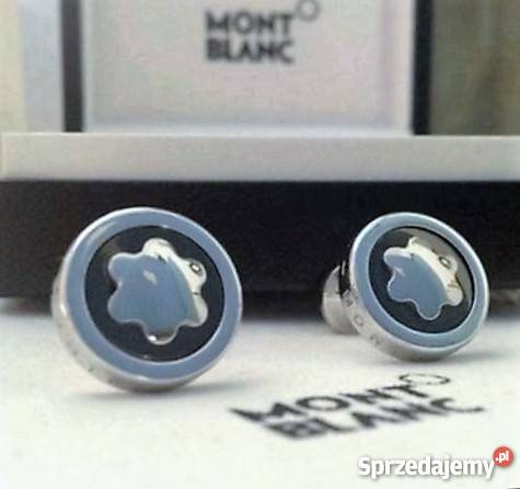 Spinki do mankietów Montblanc idealne na prezent posrebrzane Bierawa
