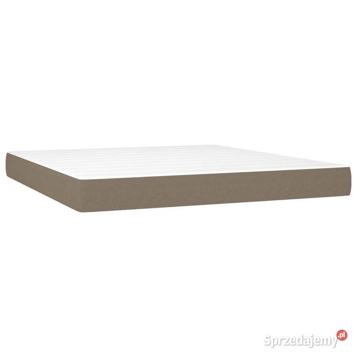 Łóżko kontynentalne z materacem taupe tkanina 160cm Warszawa
