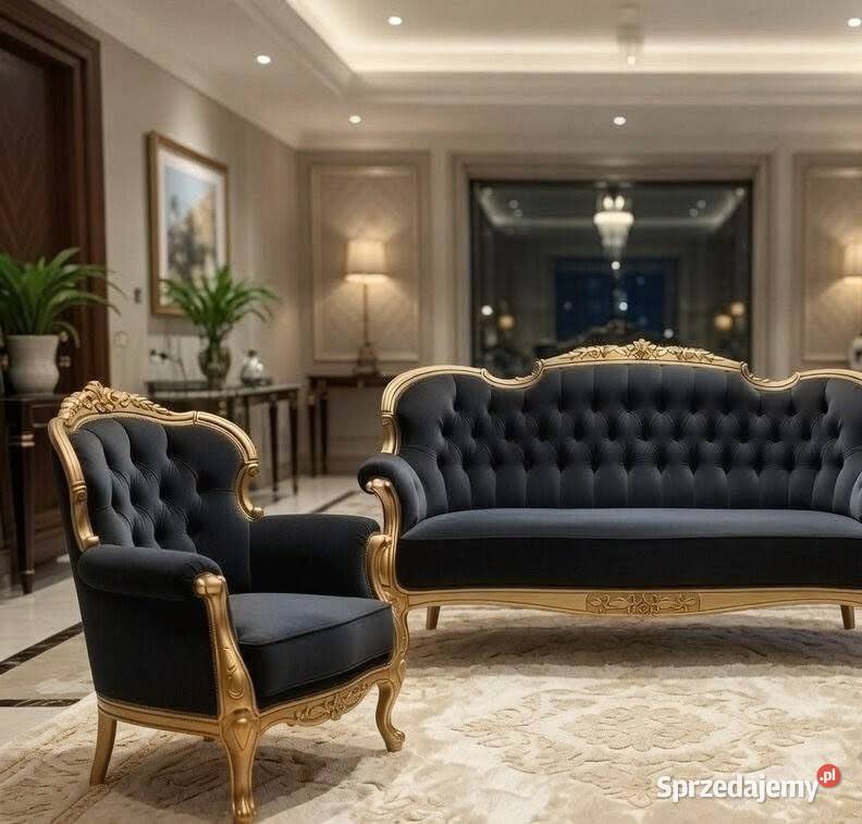 Komplet zestaw sofa fotele wypoczynkowy Ludwik Jagodnik