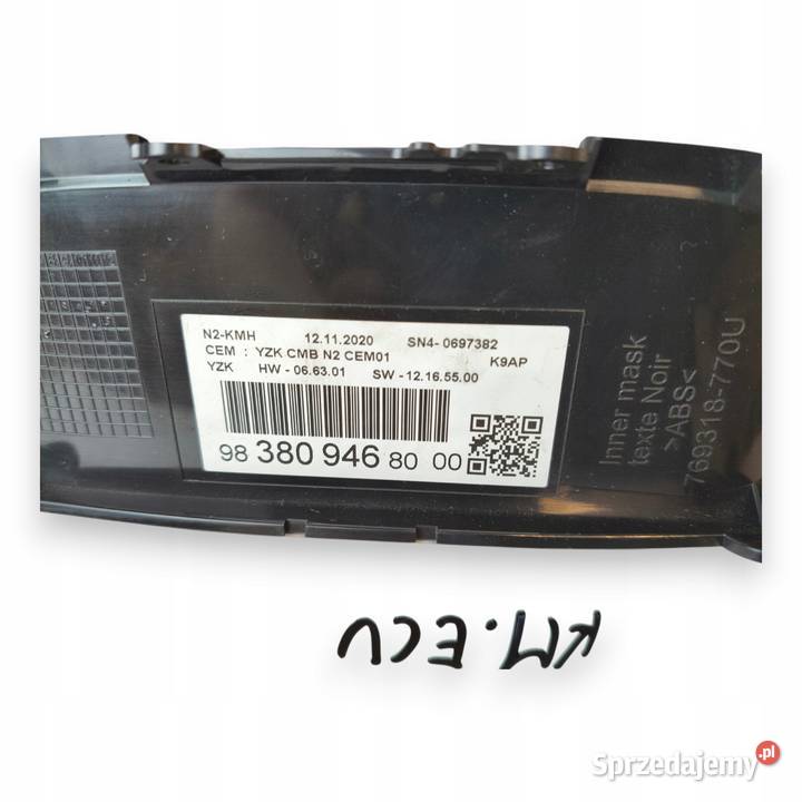 LICZNIK ZEGARY 9838094680 Peugeot Partner Toyota lubelskie Chełm