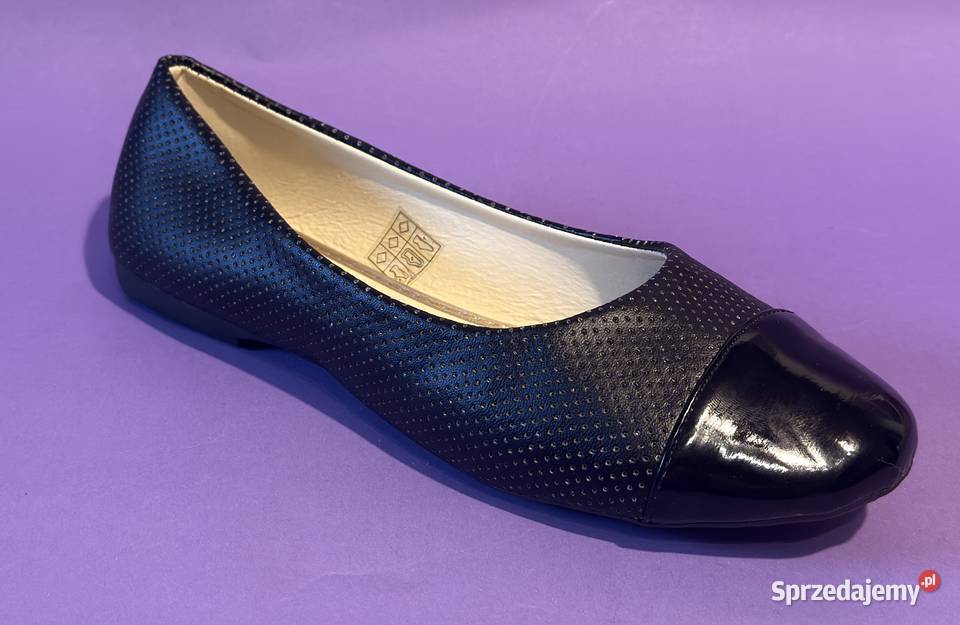 Czarne baleriny połysk rozmiar 39 BAL9 25cm mazowieckie