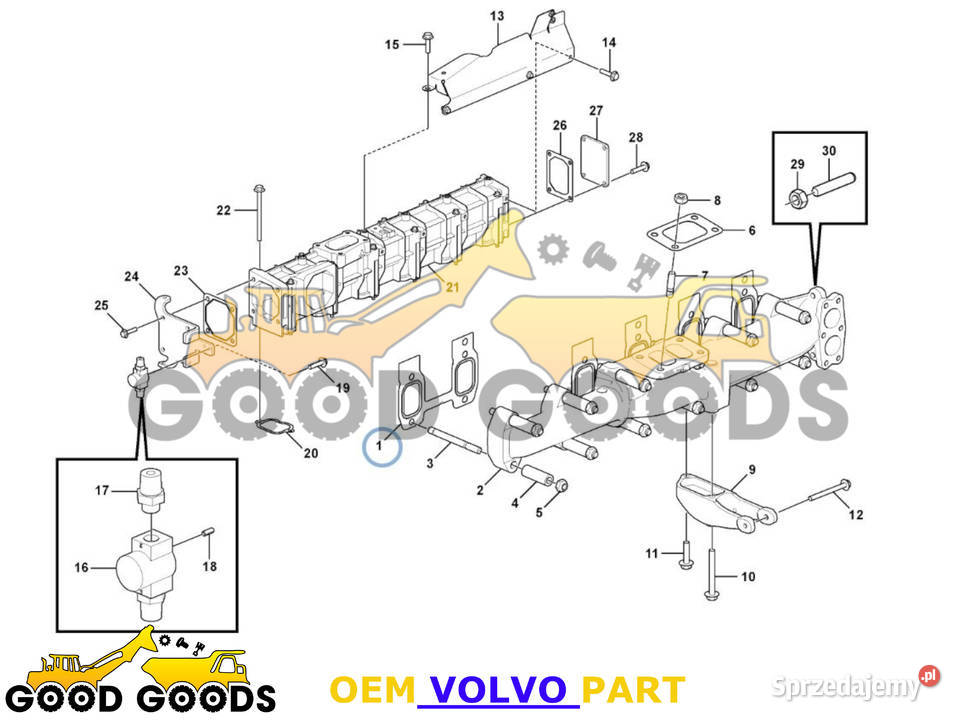 VOLVO USZCZELKA KOLEKTORA WYDECHOWEGO 22428718 Władysławów