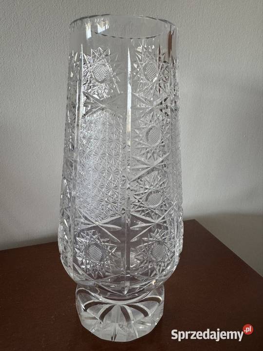 Wazon kryształowy z czasów PRL ciężki wysoki 255 śląskie Częstochowa