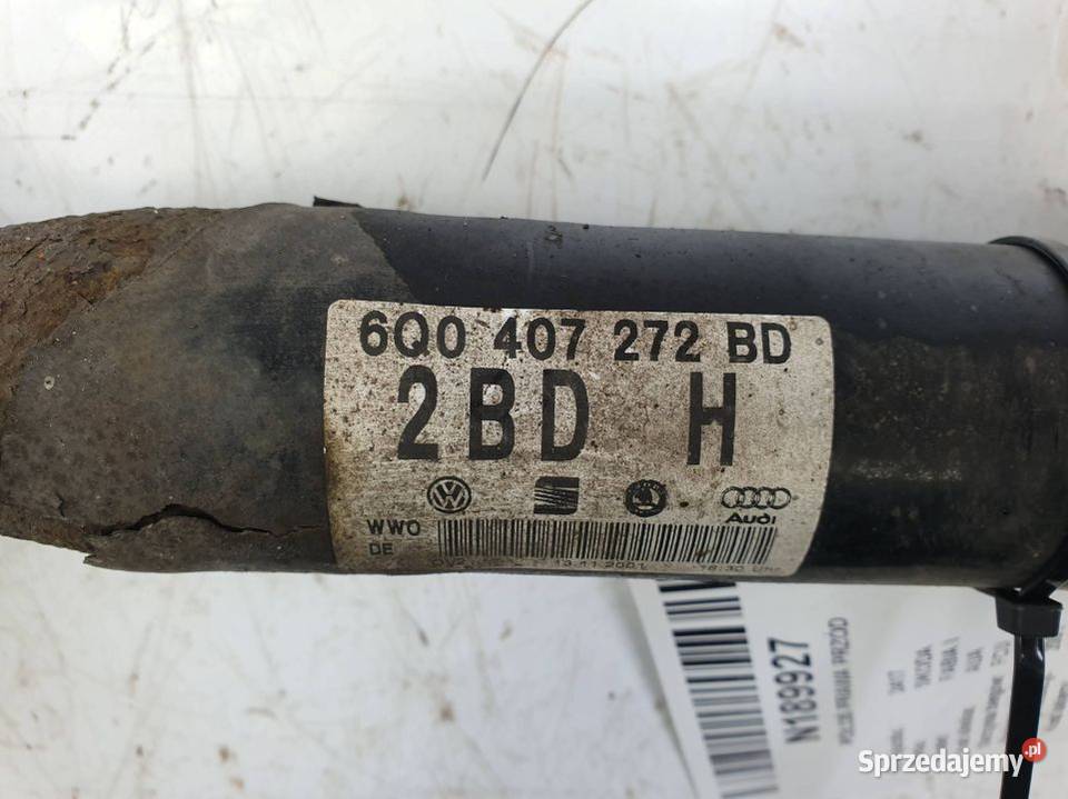 PÓŁOŚ PRAWA PRZÓD SKODA FABIA I osobowe Lipno