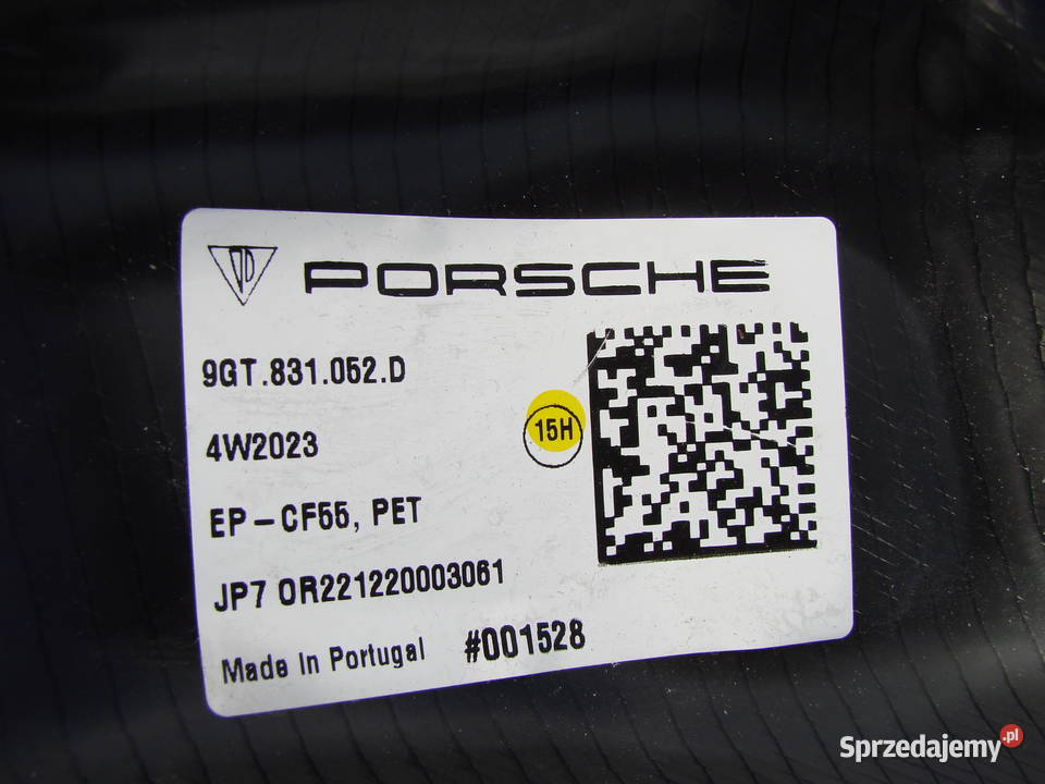 Porsche GT3 RS NM drzwi prawe Carbon NOWE ORG Rok produkcji 2022 Mielec