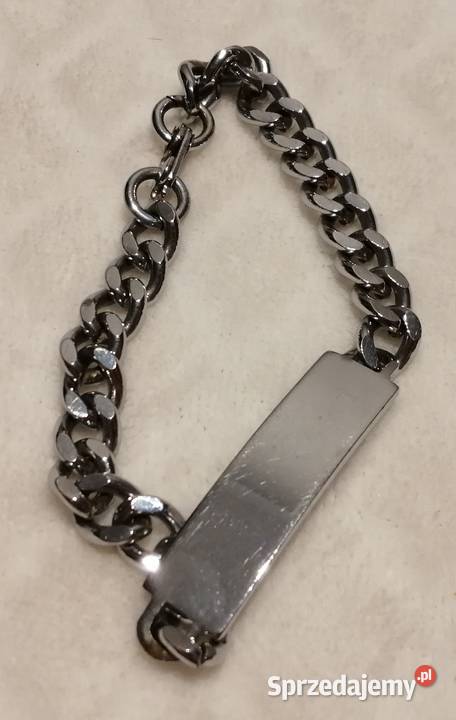 Bransoletka metalowa 20 łańcuszek blaszka 4 Bransoletki Czeladź sprzedam