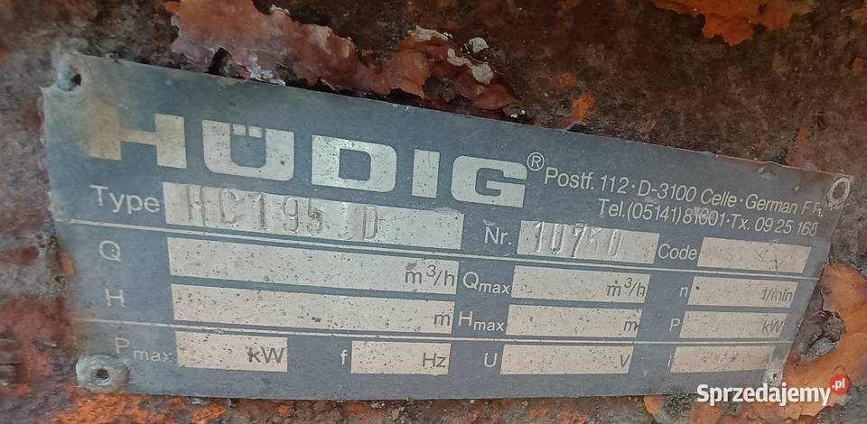 Pompa Hudig na podwoziu jednoosiowym opolskie Opole