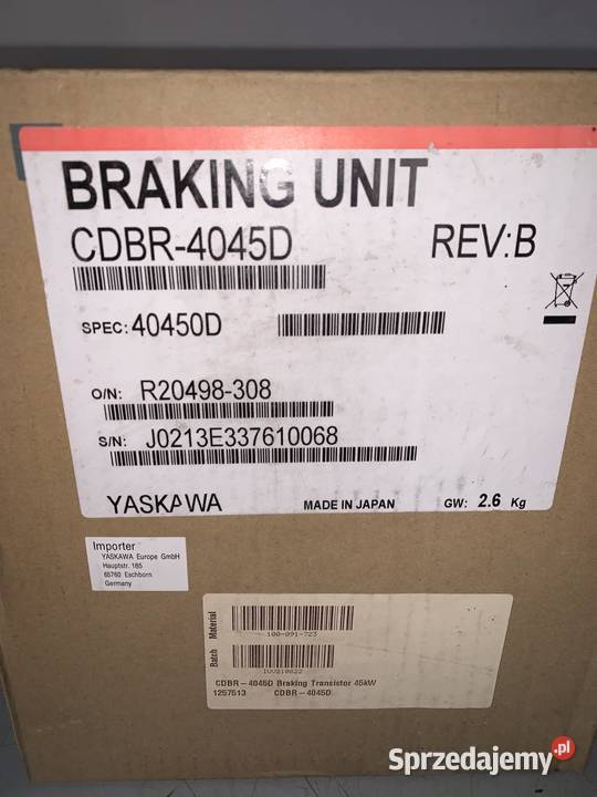 Yaskawa CDBR4045D Breaking Unit