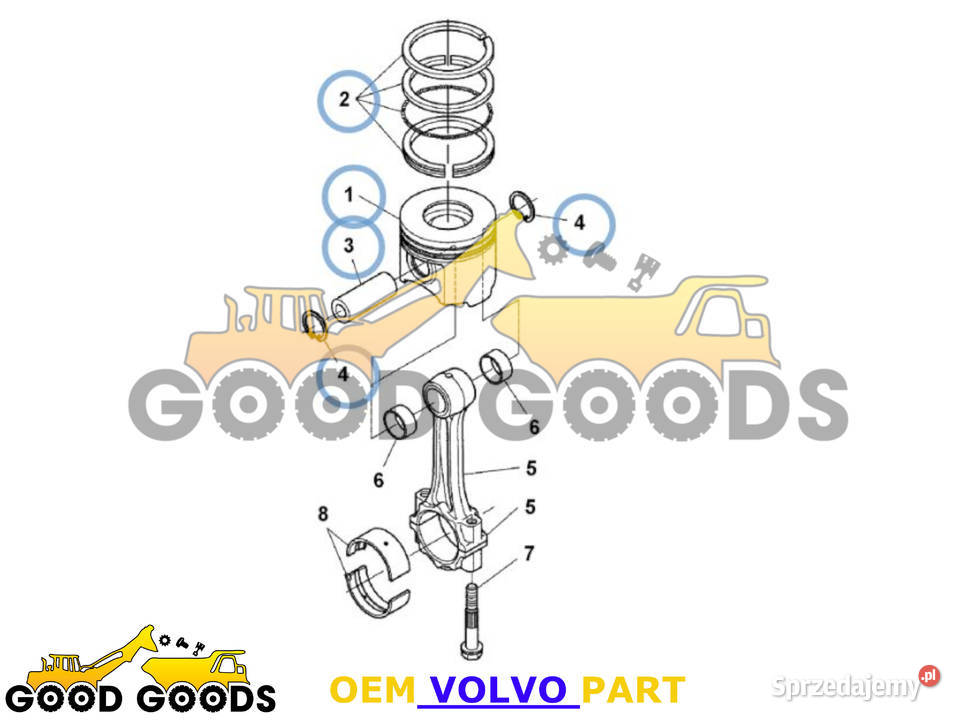 VOLVO TŁOK 050 D26H 16678463 mazowieckie Władysławów