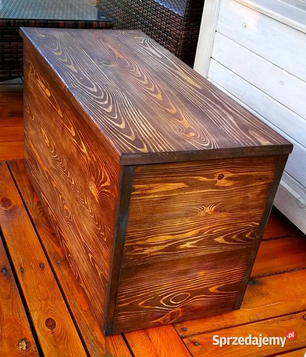 Skrzynia drewniana siedzisko kufer skrzynka Krasów