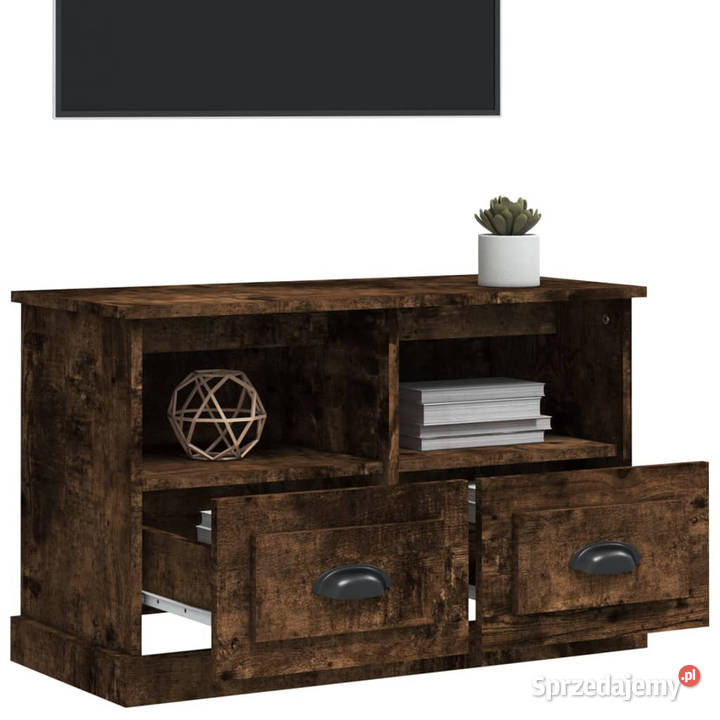 Szafka pod TV przydymiony dąb 80x35x50 WM816285 Warszawa
