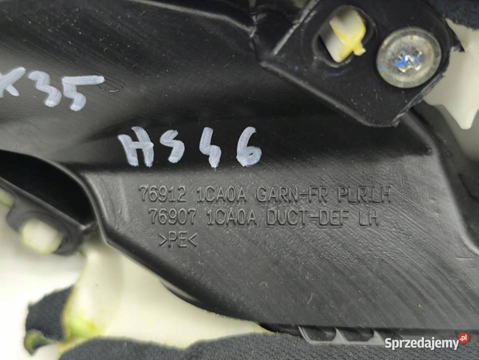 OSŁONA SŁUPKA A LEWA FX II QX70 769121CA0A osobowe