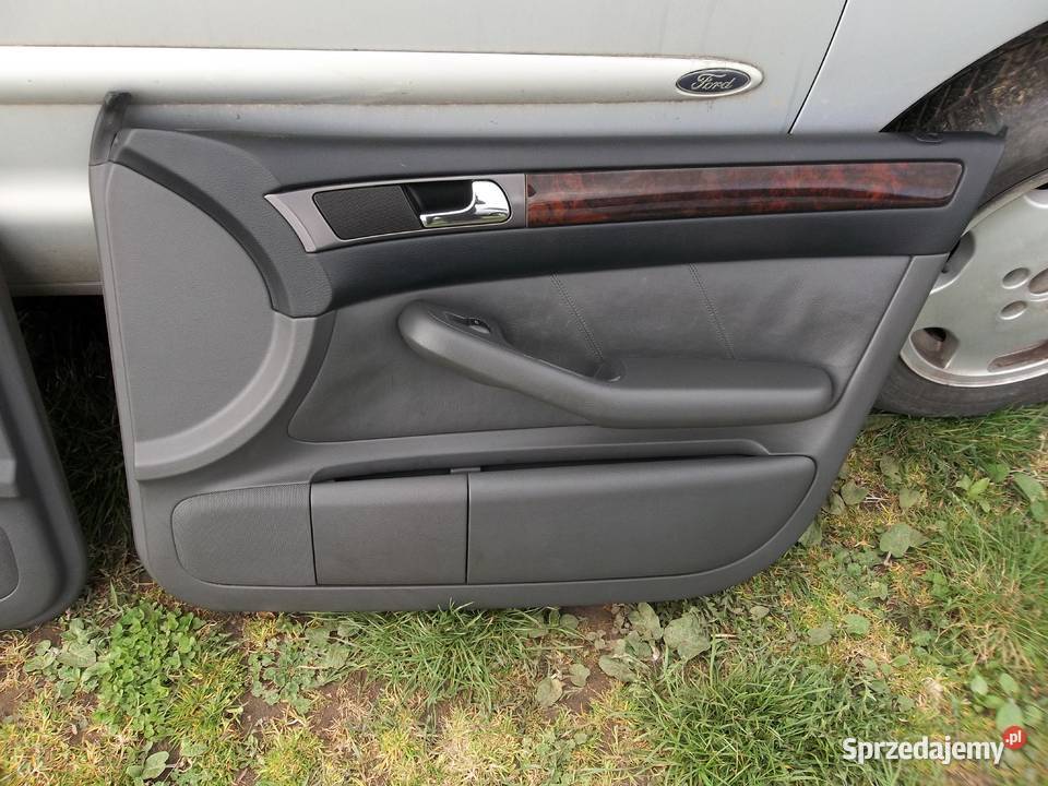 Boczki drzwi szara skóra ori roletki Audi A6 C5 Iława