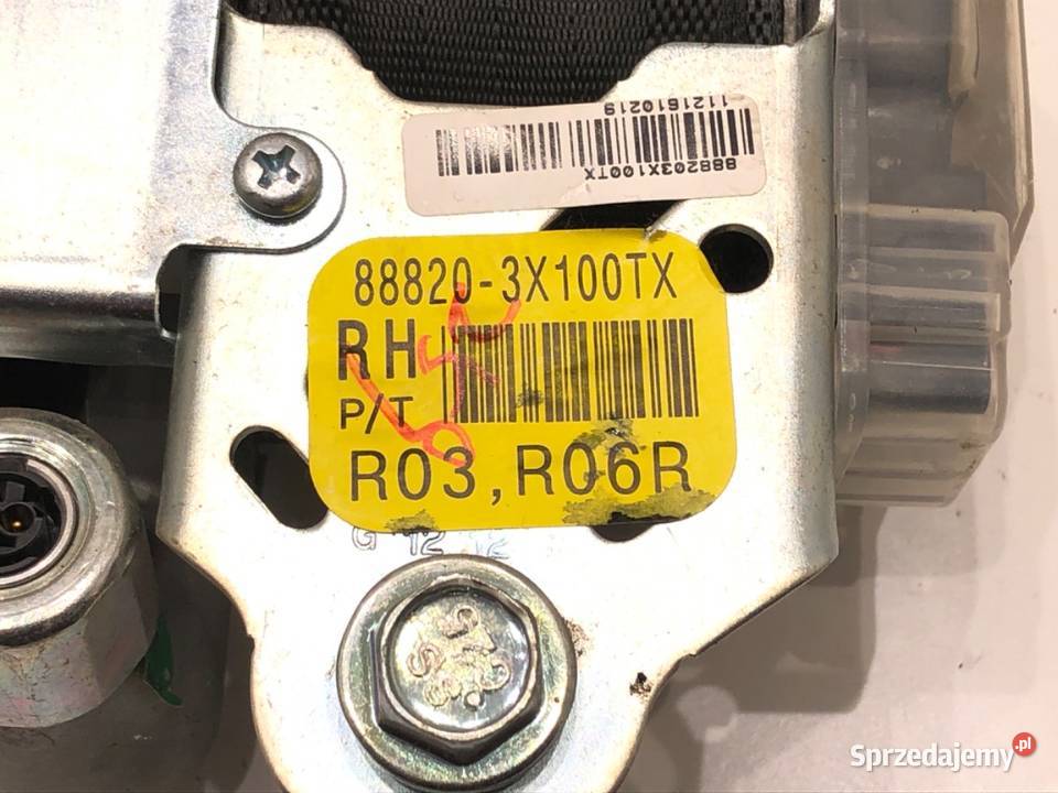 PAS BEZPIECZEŃSTWA PRAWY PRZÓD HYUNDAI ELANTRA V Pasy bezpieczeństwa sprzedam