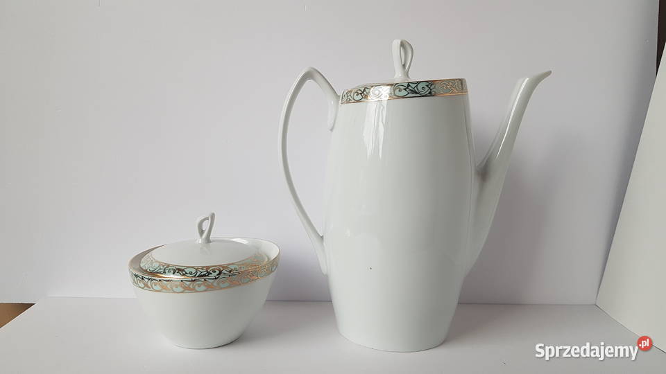 Porcelanowy dzbanek i cukiernica Aldona Chodzież Dąbrowa Górnicza