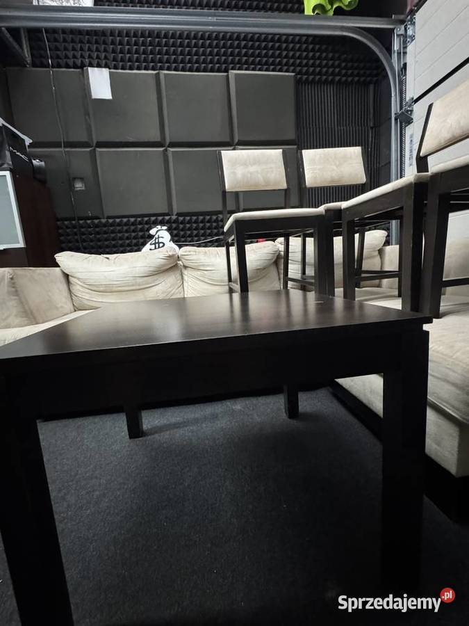 Stół 6 krzeseł stolik kawowy wenge komplet dolnośląskie Wrocław sprzedam