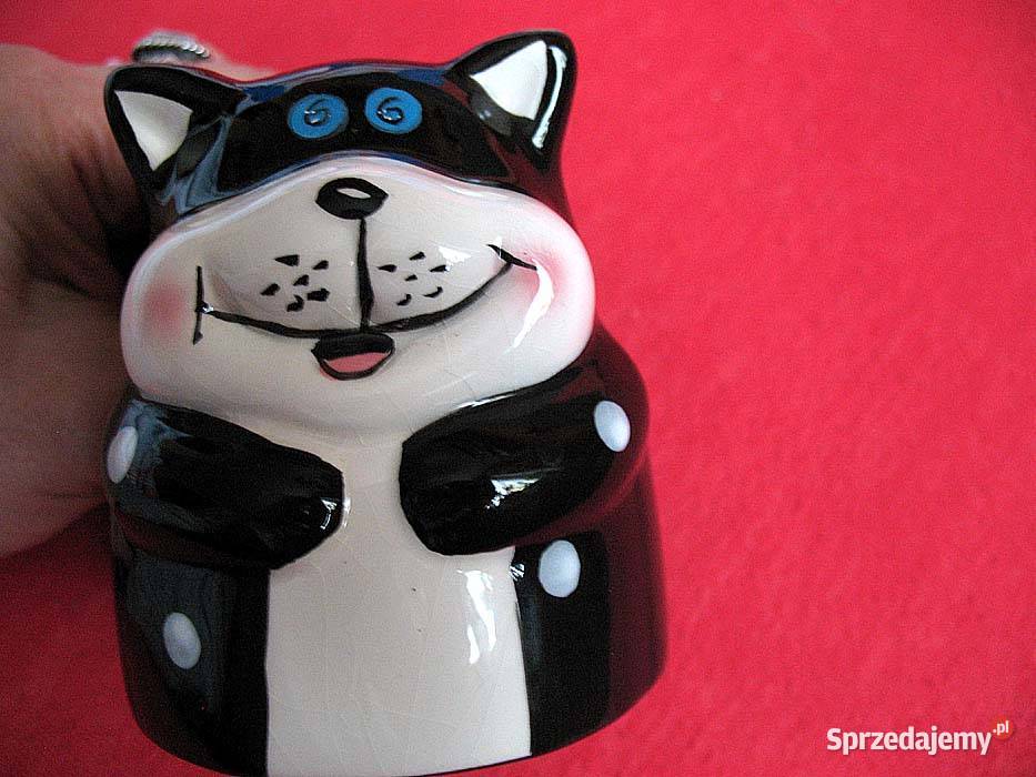 Kot kubek ceramika figurka zabawna 8 x 11 x 7