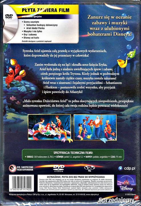 MAŁA SYRENKA TRYLOGIA DISNEY dubbing Kalisz sprzedam