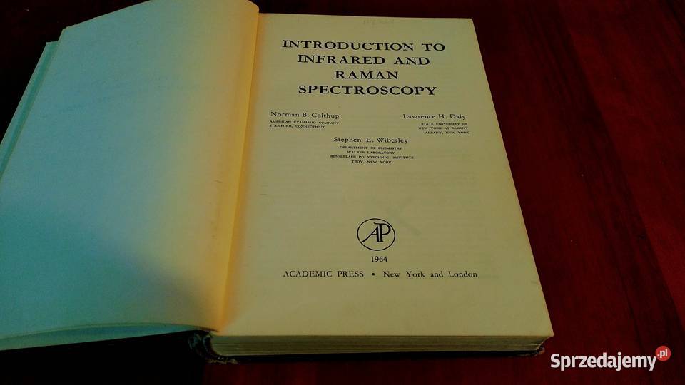 Introduction to infrared and Raman spectroscopy pomorskie Gdańsk sprzedam