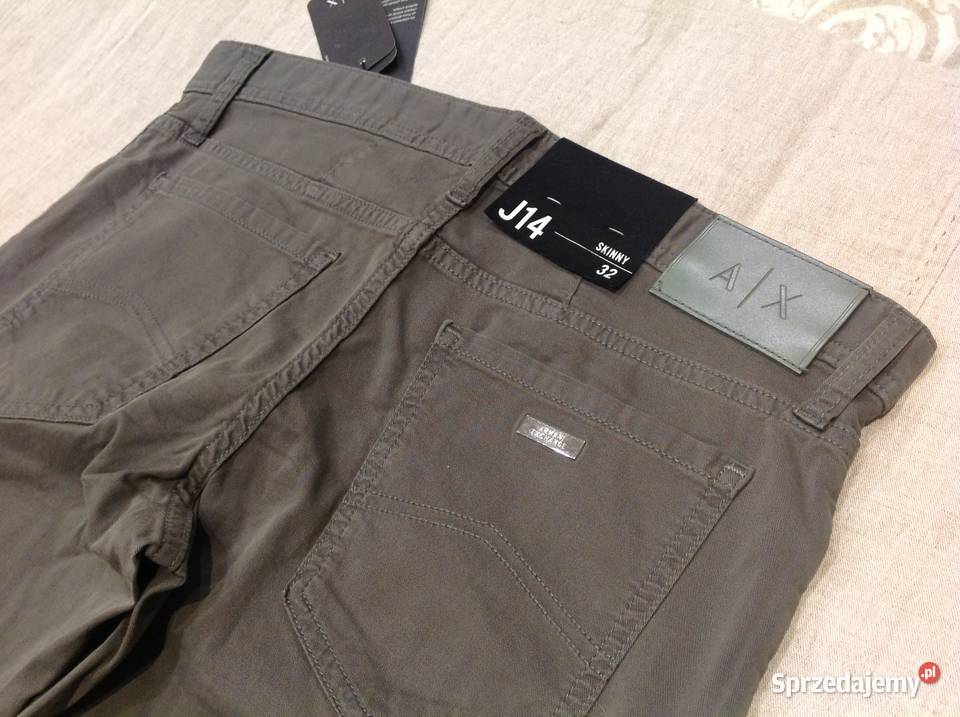 Spodnie Męskie Skinny Khaki Armani r M nowe Nowa Sól