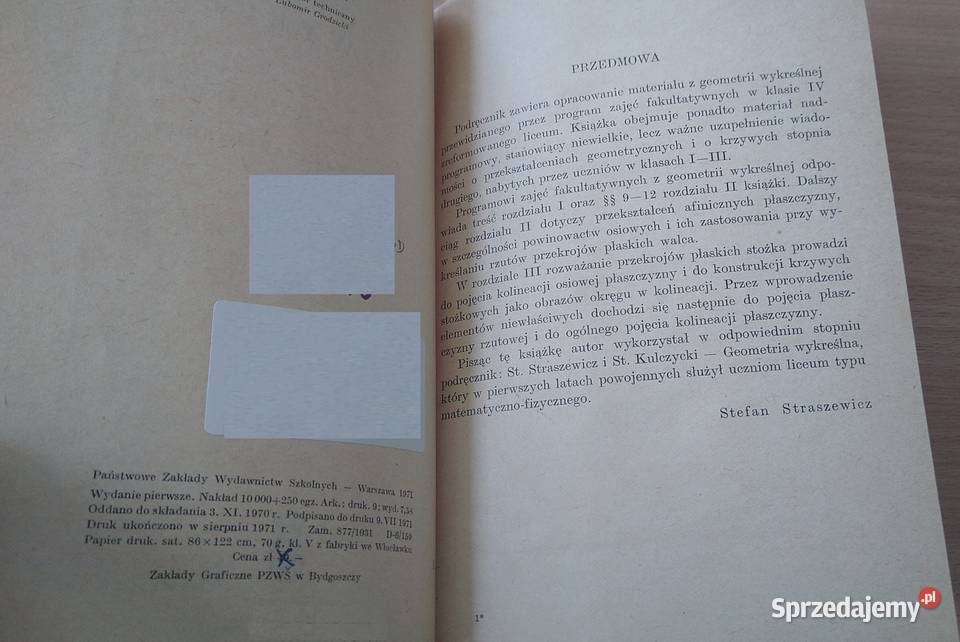 Geometria wykreślna zajęcia fakultatywne w Książki naukowe i popularnonaukowe pomorskie