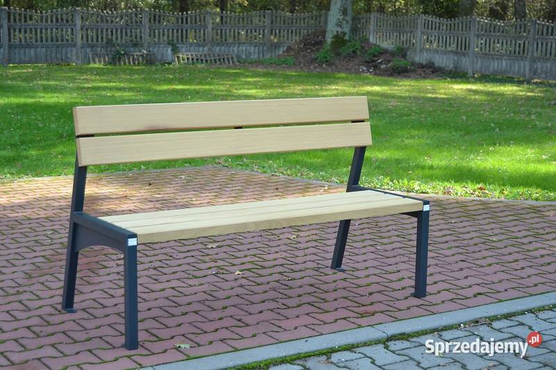 Ławka Parkowa Ogrodowa Miejska z oparciem loft