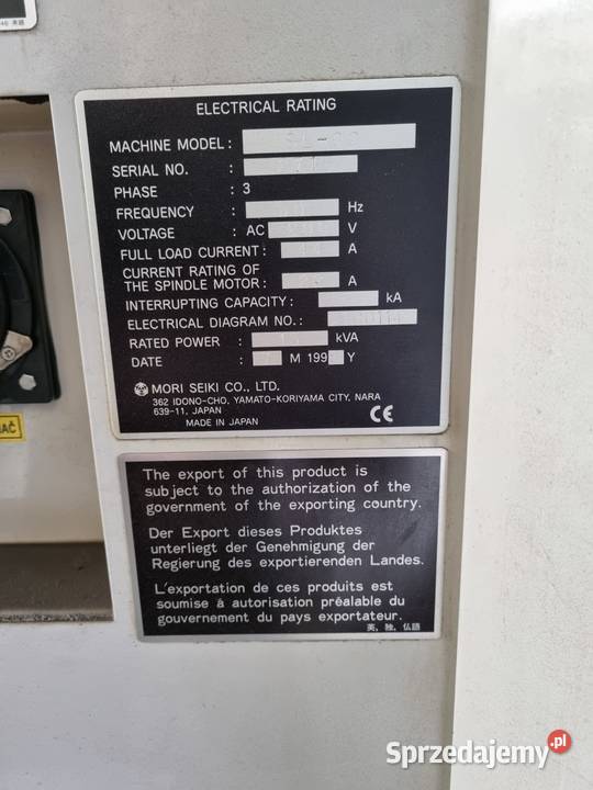 Tokarka CNC Mori Seiki SL 00 Produkcja Cieszyn