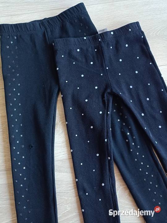 Legginsy getry dziewczęce ocieplane czarne 104 Płock