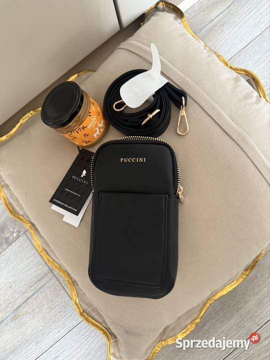 Nowa piękna torebka Puccini mała totalny hit czarny Łazy