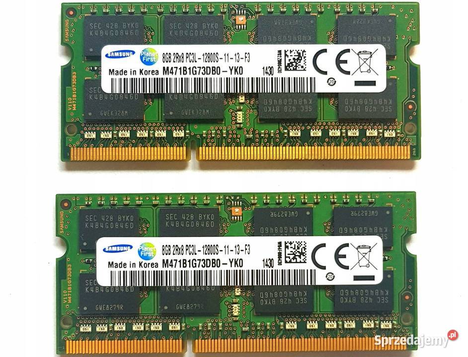 PAMIĘĆ RAM DDR3L 16GB 2x8GB DDR3 SODIMM PC3L Warszawa sprzedam