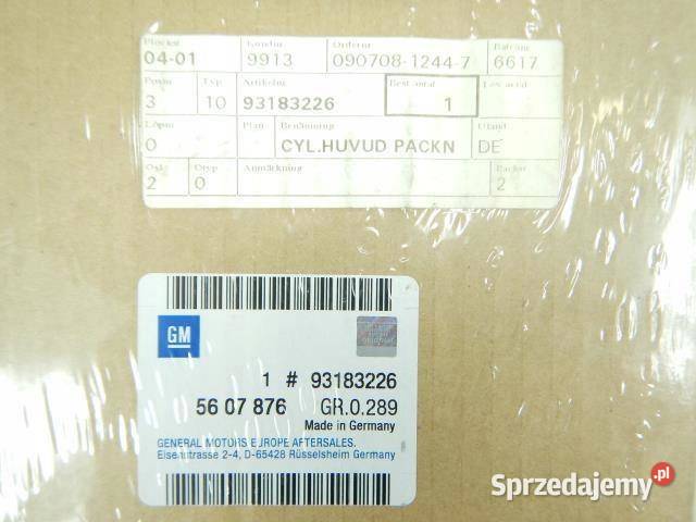 USZCZELKA GŁOWICY CYLINDRÓW SAAB 93 95 19 D